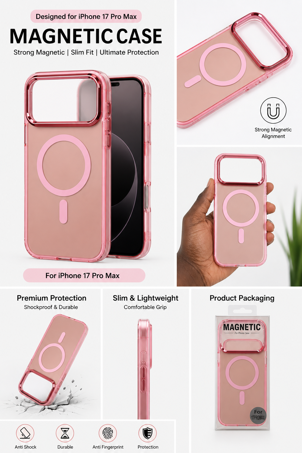 iphone 17 pro max magnetic phone case